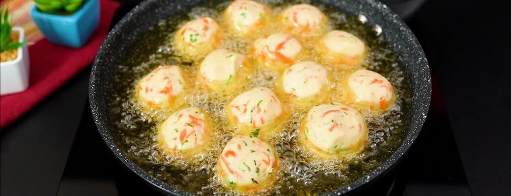 Bolinho Crocante De Batata E Cenoura Frito