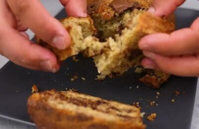 Bolo De Banana Com Chocolate Delicioso