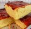 Bolo De Fubá Simples, Fofinho E Com Cobertura Cremosa De Goiabada....