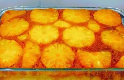 Bolo Invertido De Abacaxi Caramelizado, Fofinho E Fácil De Fazer....
