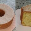 Bolo De Iogurte Simples Com Cobertura De Açúcar E Canela....