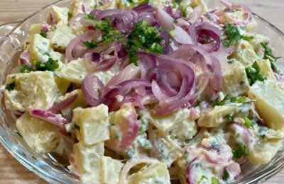 Salada De Batata Doce Com Bacon E Ovo