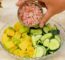 Salada De Pepino Com Abacate E Atum