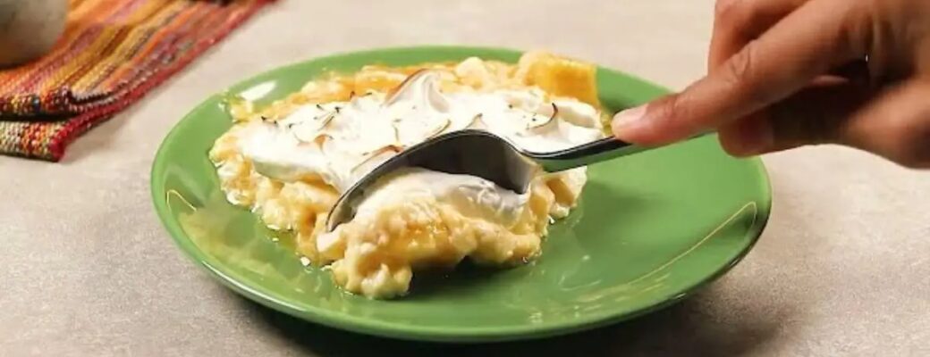 Sobremesa De Banana Caramelo Creme Branco Deliciosa
