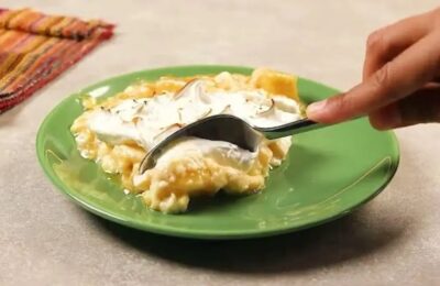 Sobremesa De Banana Caramelo Creme Branco Deliciosa